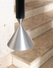 Apollo 39 Pendant, black ink/polished aluminium