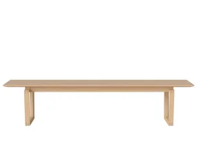 Nord Bench 200 cm, white pigmented oak