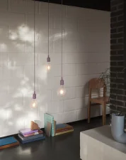 E27 Pendant Lamp, dusty lilac