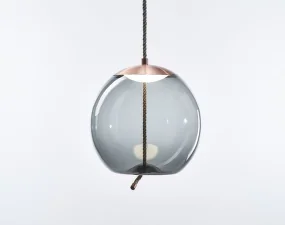 Knot Small Sfera PC1035 Pendant Lamp, smoke grey / copper