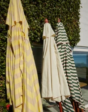 Messina Umbrella Ø300, lemon / sand stripe