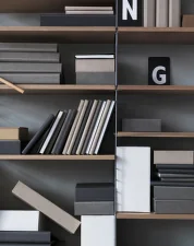 String Living Room A Shelving Set, oak/black