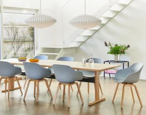 AAC 222 Chair Oak Veneer, slate blue