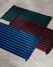Stripes and Stripes Wool Door Mat 52x95cm, green