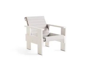 Crate Lounge Chair Quilted Cushion, sky grey