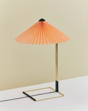 Matin 380 Table Lamp, polished brass / peach