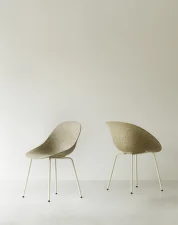 Mat Chair Steel, seaweed/cream