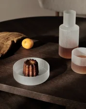 Ripple Carafe Set Small, frosted