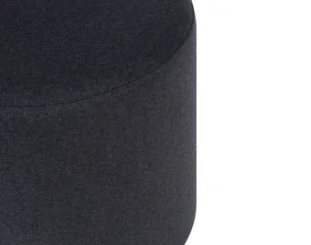 Folk Pouf Low, black tie wool