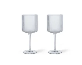 Ripple Red Wine Glasses, set of 2, clear