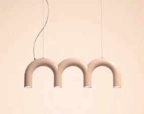 Arch Triplette Pendant, nude