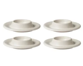 Edge Egg Cup, set of 4, ecru stoneware