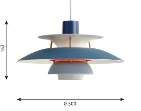 PH 5 Mini Pendant Lamp, hues of blue