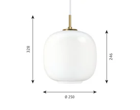 VL 45 Radiohus Pendant Ø250, white opal