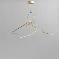 Kumo Chandelier Big, brass