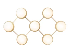 Liila 7 Wall/Ceiling Light, nordic gold/opal