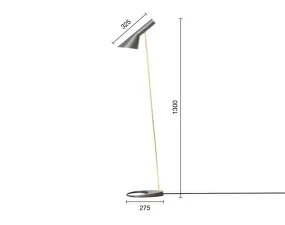 AJ Floor Lamp, warm grey/brass