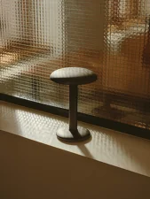 Gustave Portable Lamp, raw aluminum