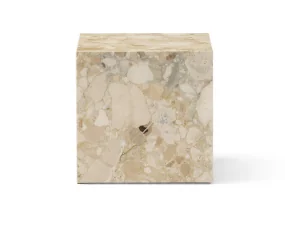 Plinth Side Table Cubic, Kunis Breccia