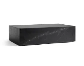 Plinth Lounge Table Low, Nero Marquina