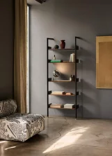 Rombe IF1 Full Bay Shelves, anthracite/lacquered walnut