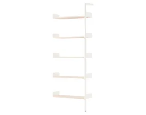Rombe IF4 Add-on Bay Shelves, alabaster/lacquered oak
