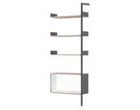 Rombe IF6 Add-on Bay Cabinet, anthracite/lacquered walnut