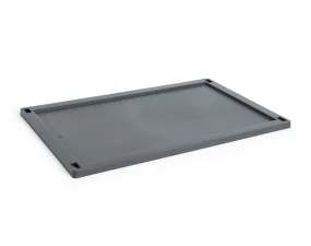 Colour Crate Lid Plastic Large, charcoal