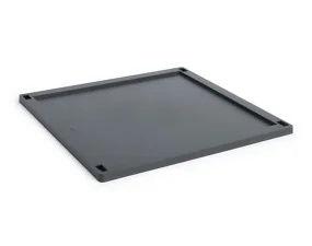 Colour Crate Lid Plastic Large Square, charcoal