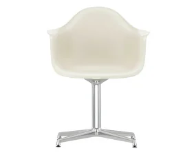 Eames Plastic Armchair DAL, pebble/polished aluminum