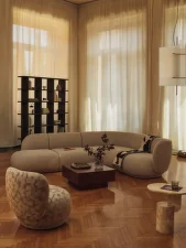 Rico Modular Sofa Corner Soft Bouclé, natural