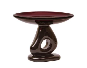 Damo Glass Centrepiece Ø30, dark grape