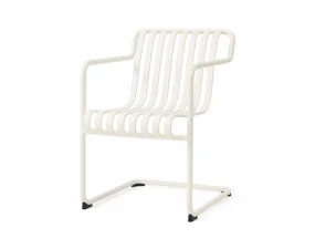 Palissade Cantilever Dining Armchair, cream white