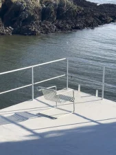 Palissade Cantilever Lounge Chair Low, galvanised