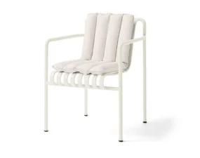 Palissade Dining Armchair Soft Quilted Cushion, cream white