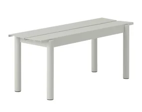 Linear Steel Bench 110 cm, grey