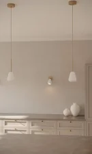 Anoli Spot Pendant, nordic gold/white