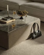 Sora Table Top 110x110 cm, sand travertine