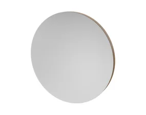 Vala Mirror Round Ø75 cm, lacquered oak