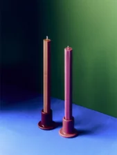Tube Candleholder Small, berry pink