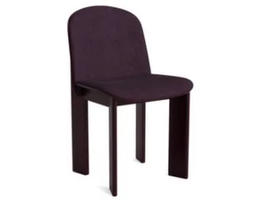 Chisel 65 Chair, dark bordeaux lacquered beech / Turf burgundy