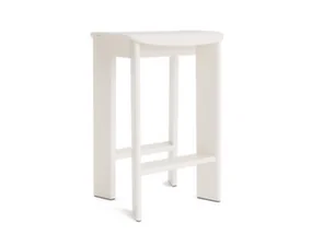 Chisel 30 Bar Stool H65, cream white lacquered beech