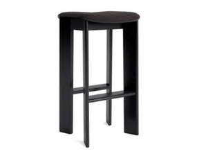 Chisel 30 Bar Stool H75, black lacquered oak / Steelcut Trio 383