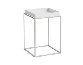 Tray Table 30x30 High, white / silicone coated steel