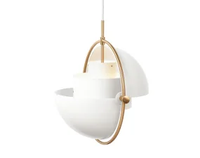 Multi-Lite Pendant Large, white/brass
