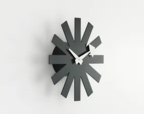 Asterisk Clock, black