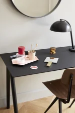 Copenhague CPH 90 Table, black oak/black linoleum