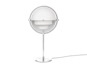 Multi-Lite Table Lamp, white/chrome