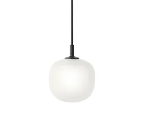 Rime Pendant Lamp Ø12, opal/black