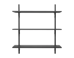 Sector Shelf L/L, dark stained ash/black brass